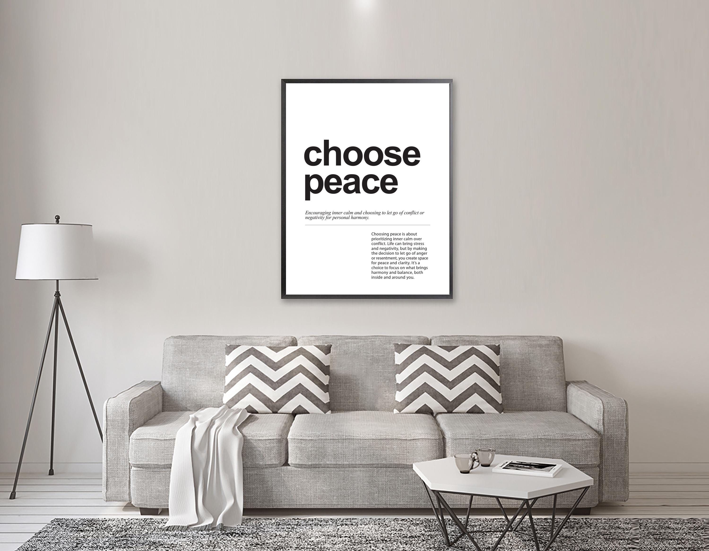CHOOSE PEACE Definition Print, Expression Choose Peace Definition