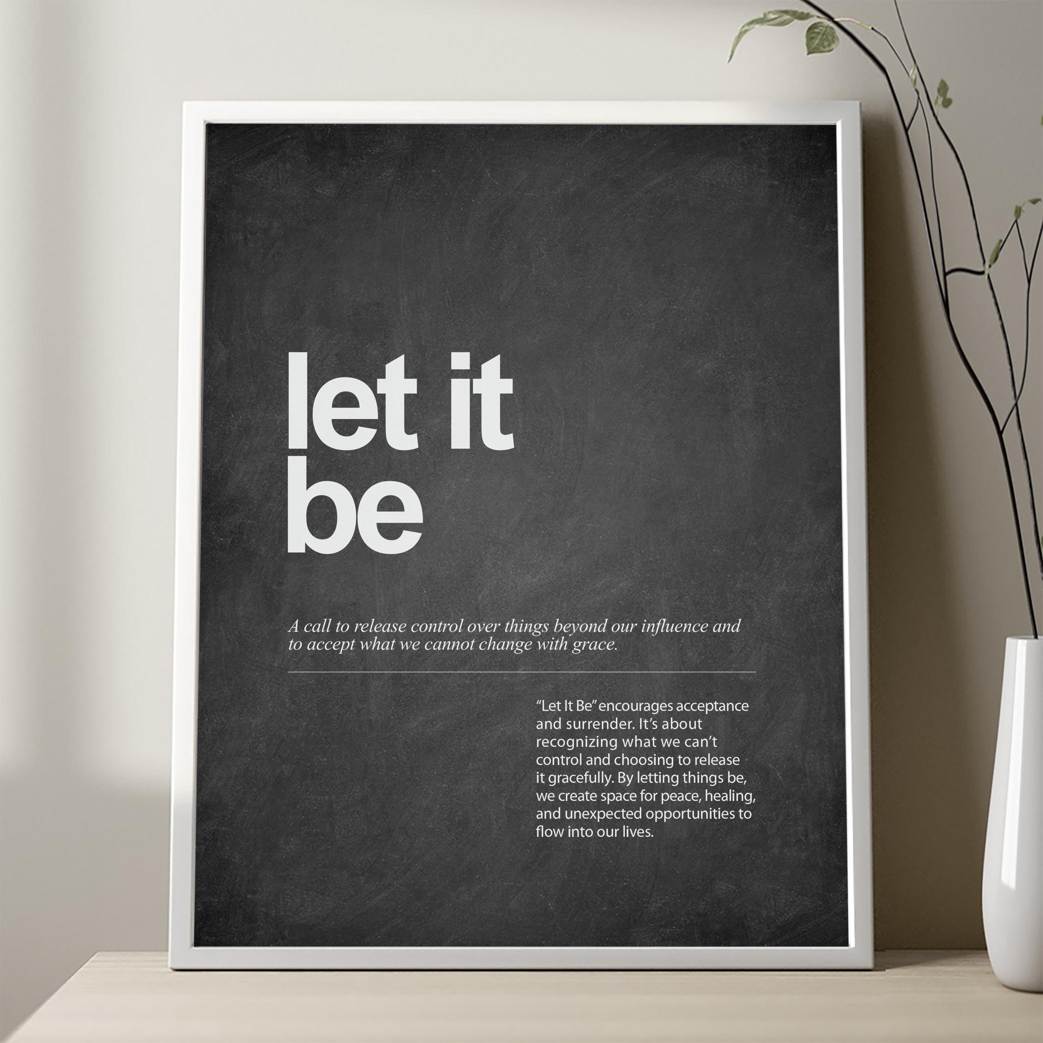 LET IT BE Definition Poster, Expression Let It Be Definition Print