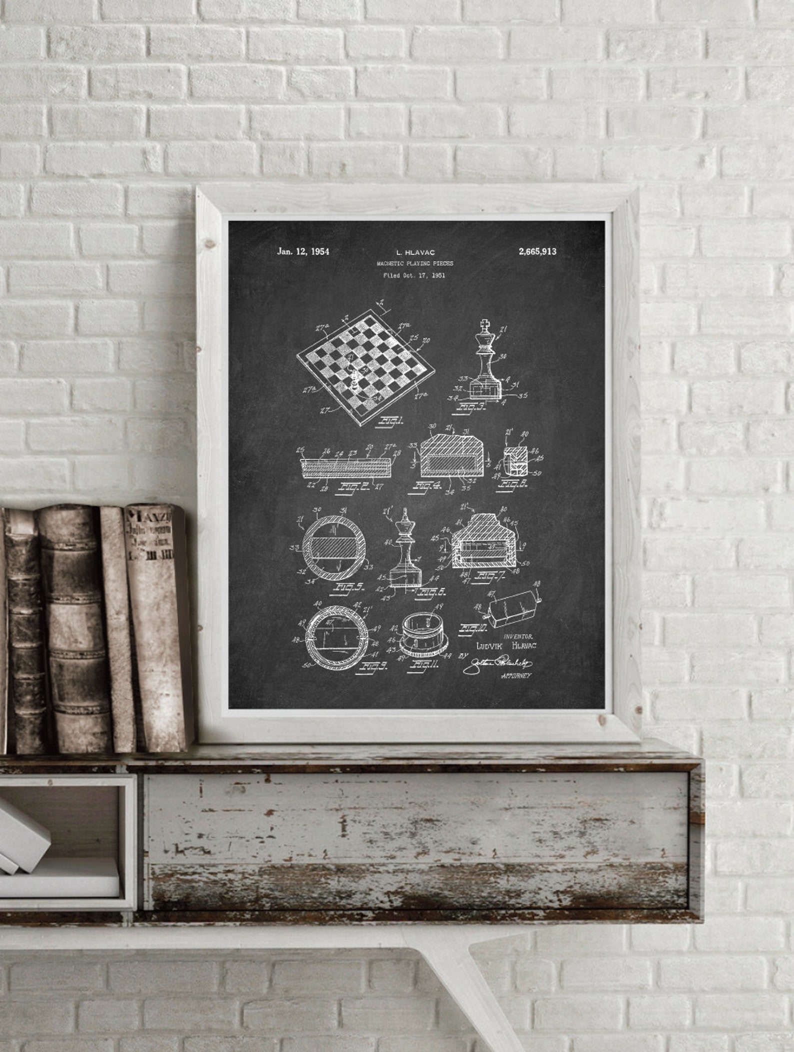 CHESS Board Game Patents 3 Poster Set, Vintage CHESS Board Game Patent ...