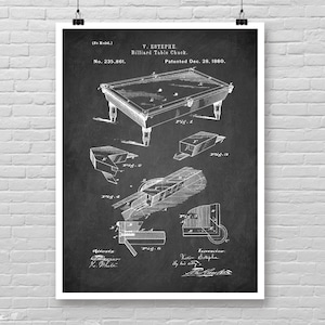 Billard Billardtisch Billardtisch Billard Poster Druck 30er Jahre Plakat [373]