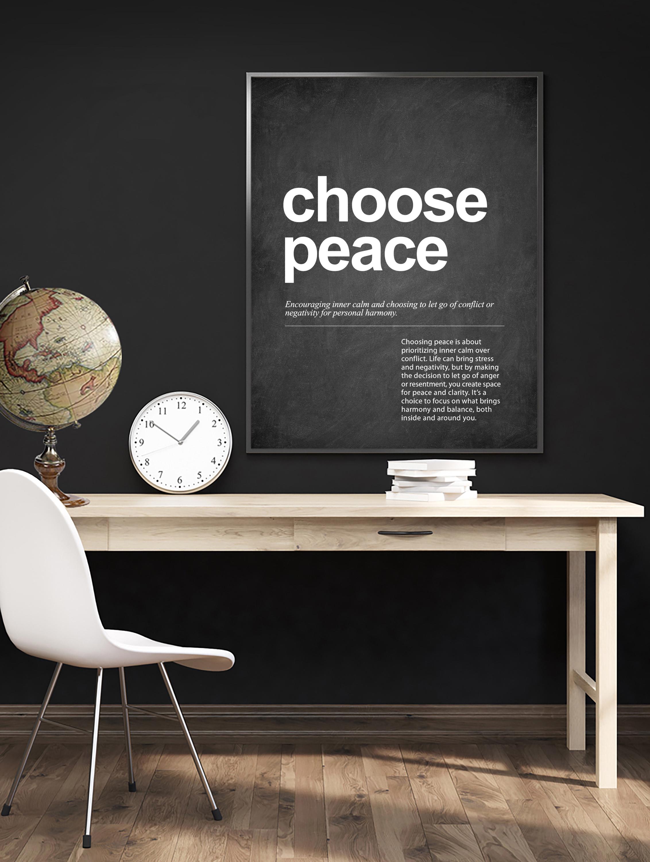 CHOOSE PEACE Definition Print, Expression Choose Peace Definition