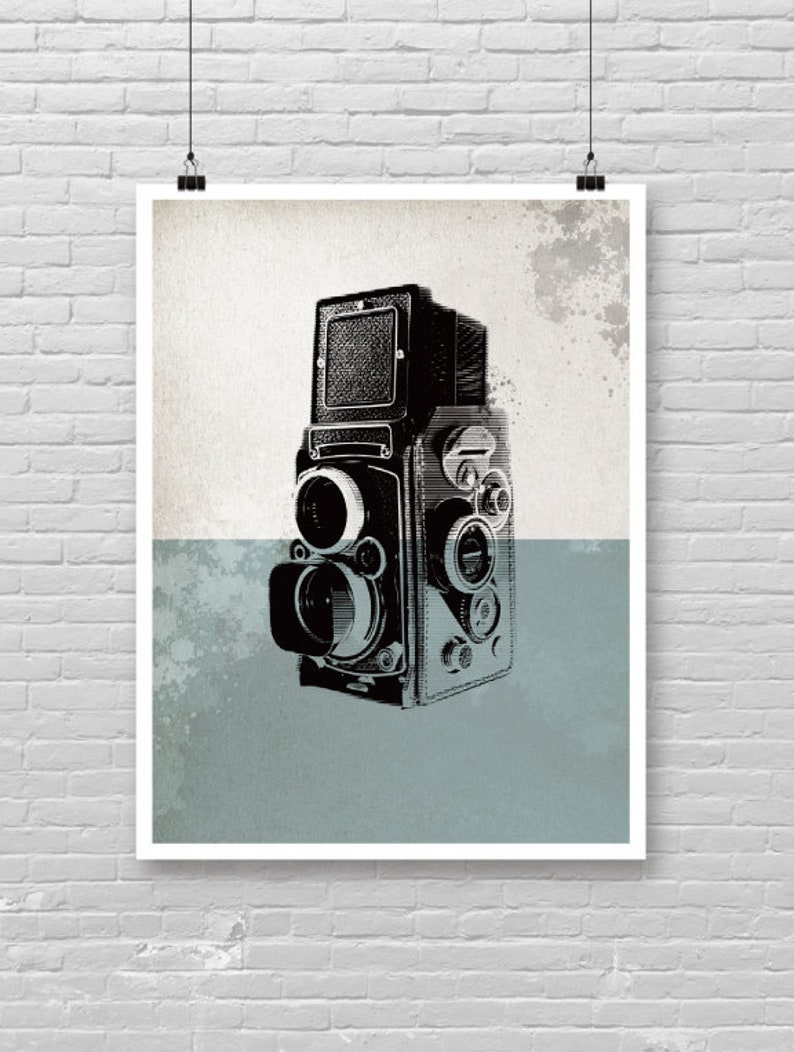 SPECIAL DEAL 50 OFF, 5x7, Vintage Cameras 4 Poster Set, Old Movie and