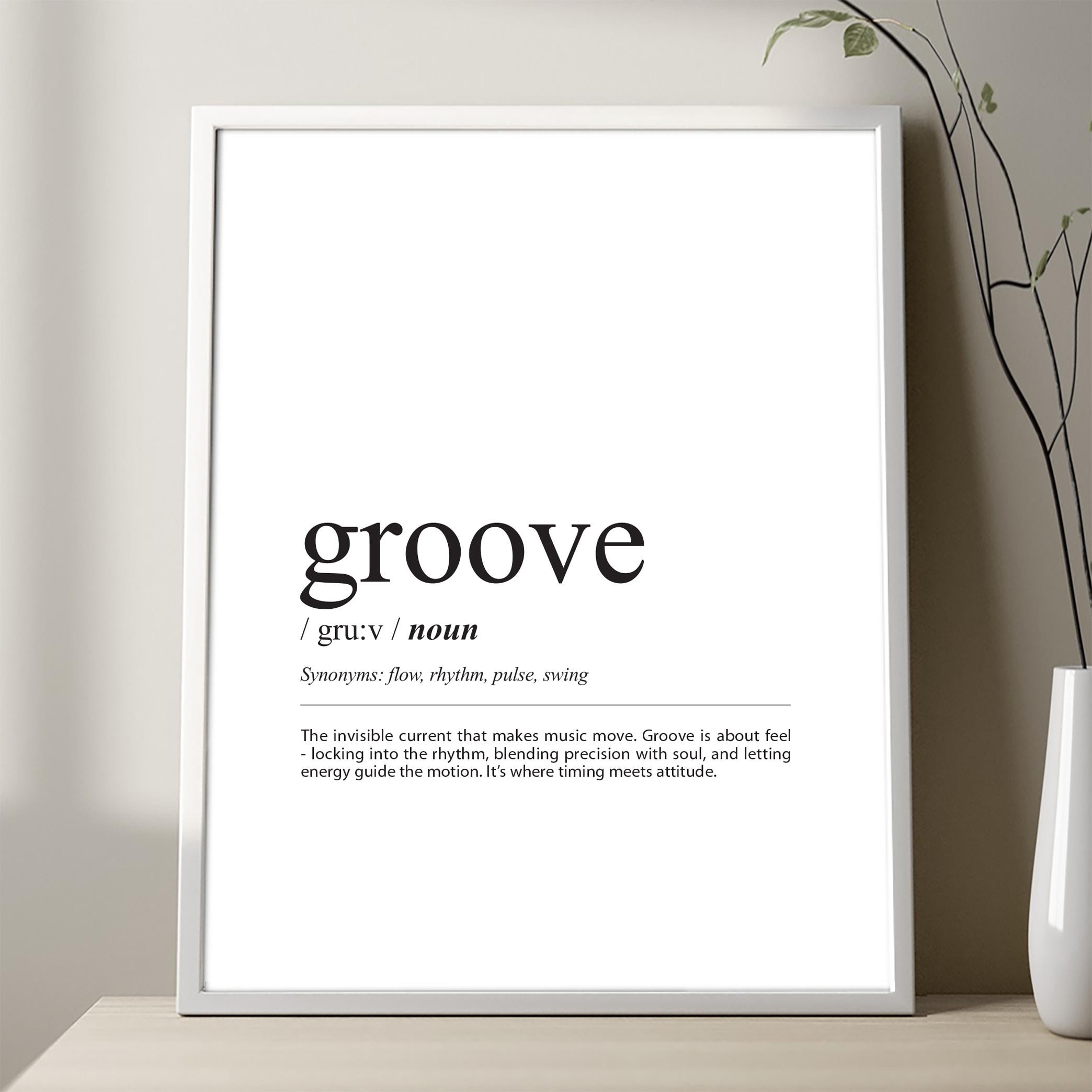 Groove Definition Print – Music Wall Art, Funky Typography Poster ...
