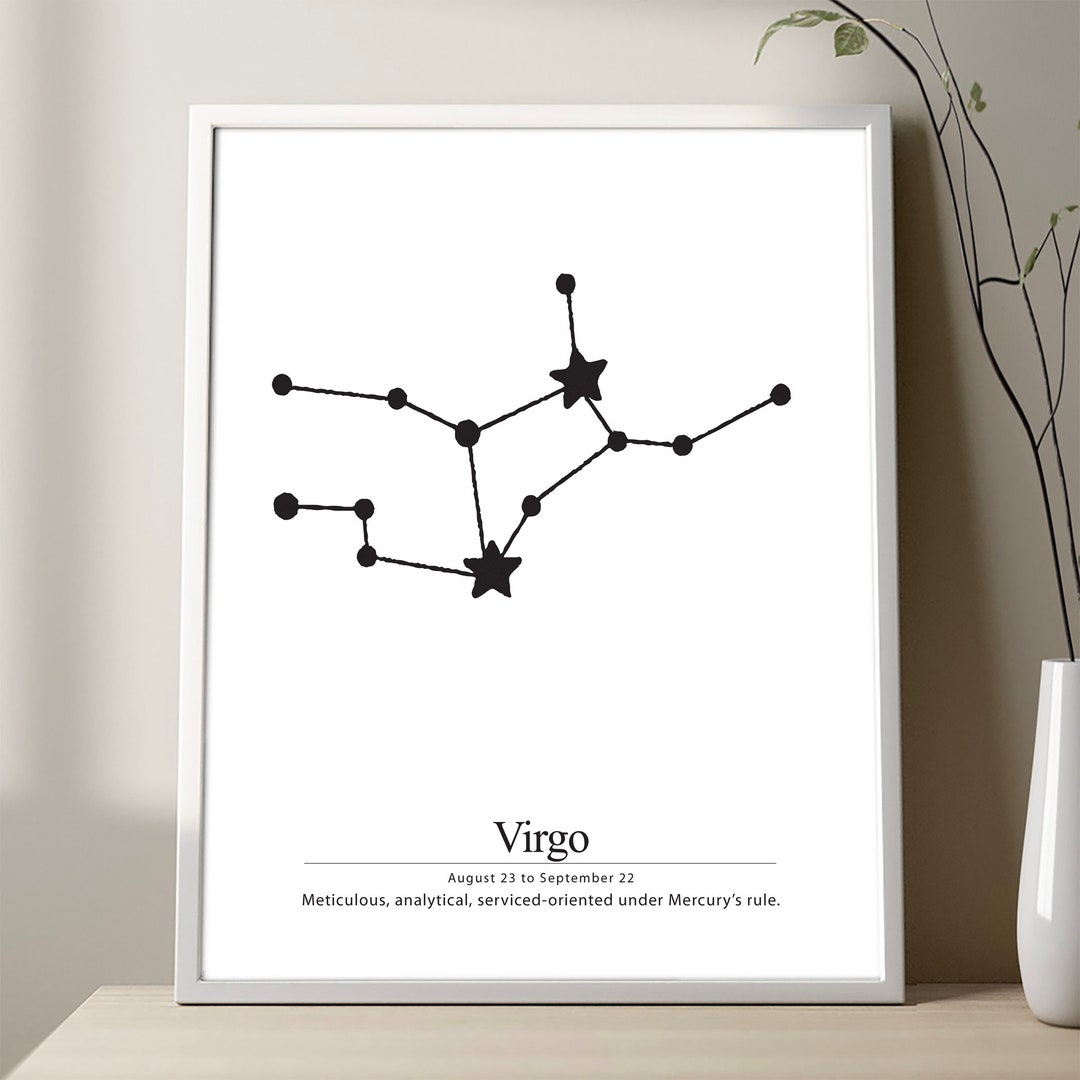 小物 vintage coach charm virgo constellation VIRGO Constellation Definition Poster, Virgo Zodiac Sign