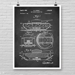 TANK patent poster, second World War Tank Patent Art. Cool WW2 military tank print, WW2 Vintage Military Tank, Cool weaponry art prints [24]