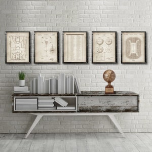 BASKETBALL 5 print set patents, Basketball court patent print, Basketball Goal patent poster, Basketball Stadium poster, Basketball decor