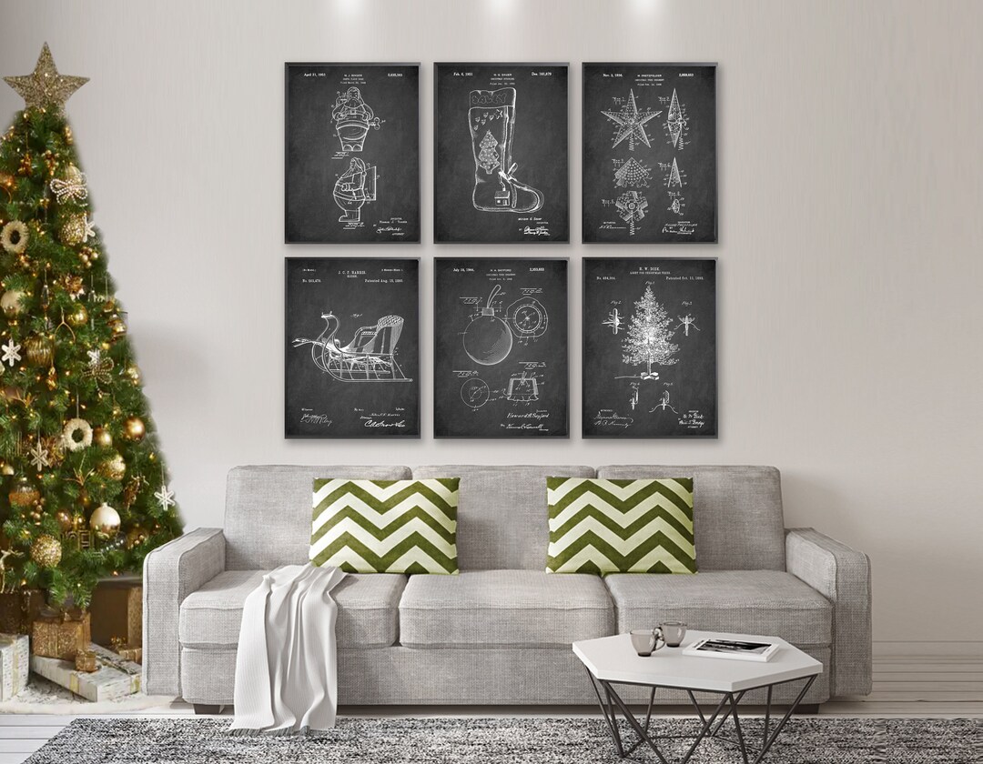 6er Set Weihnachtsbilder Weihnachten SANTA CLAUS Bankpatent Etsy.de