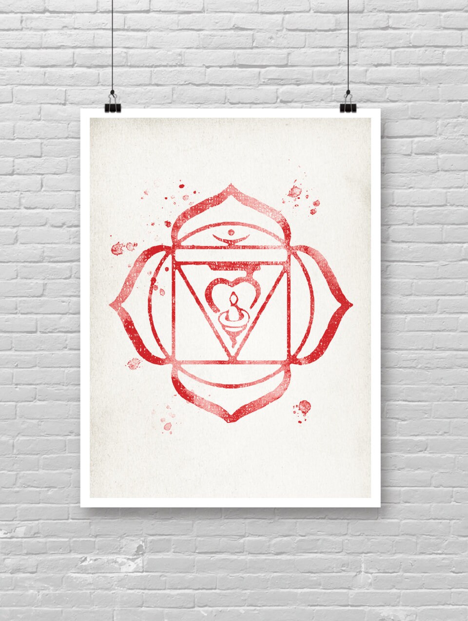 Chakra MULHADRA drawing print, Minimalist Zen Chakra Illustration art poster, Yoga MEDITATION Buddhism poster, Reiki print, SPIRITUAL decor