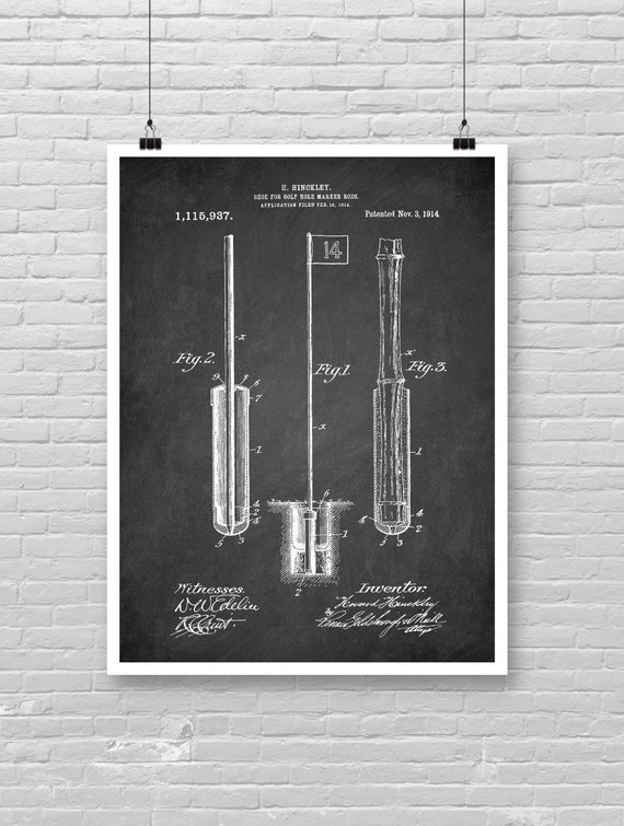 Affiche Vintage Brevet Club De Golf - Poster Déco Sport - Cadeau Golfeur - Format A4/A3