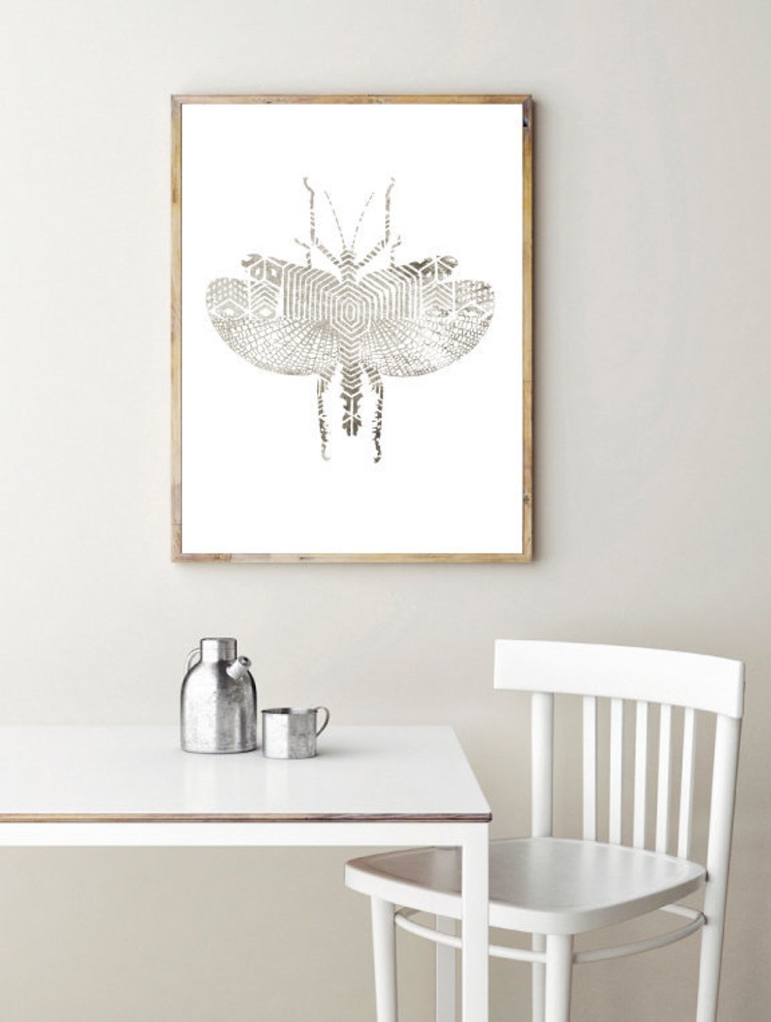 GRASSHOPPER Poster, Insect Print, Entomology Art, FOIL Stamp Effect ...