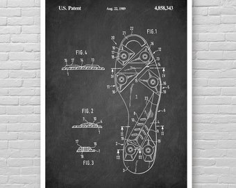 SOCCER Shoes Cleats patent print, Soccer Shoe Cleats patent poster, vintage Soccer shoes Cleats drawing patent, Soccer poster cool gift