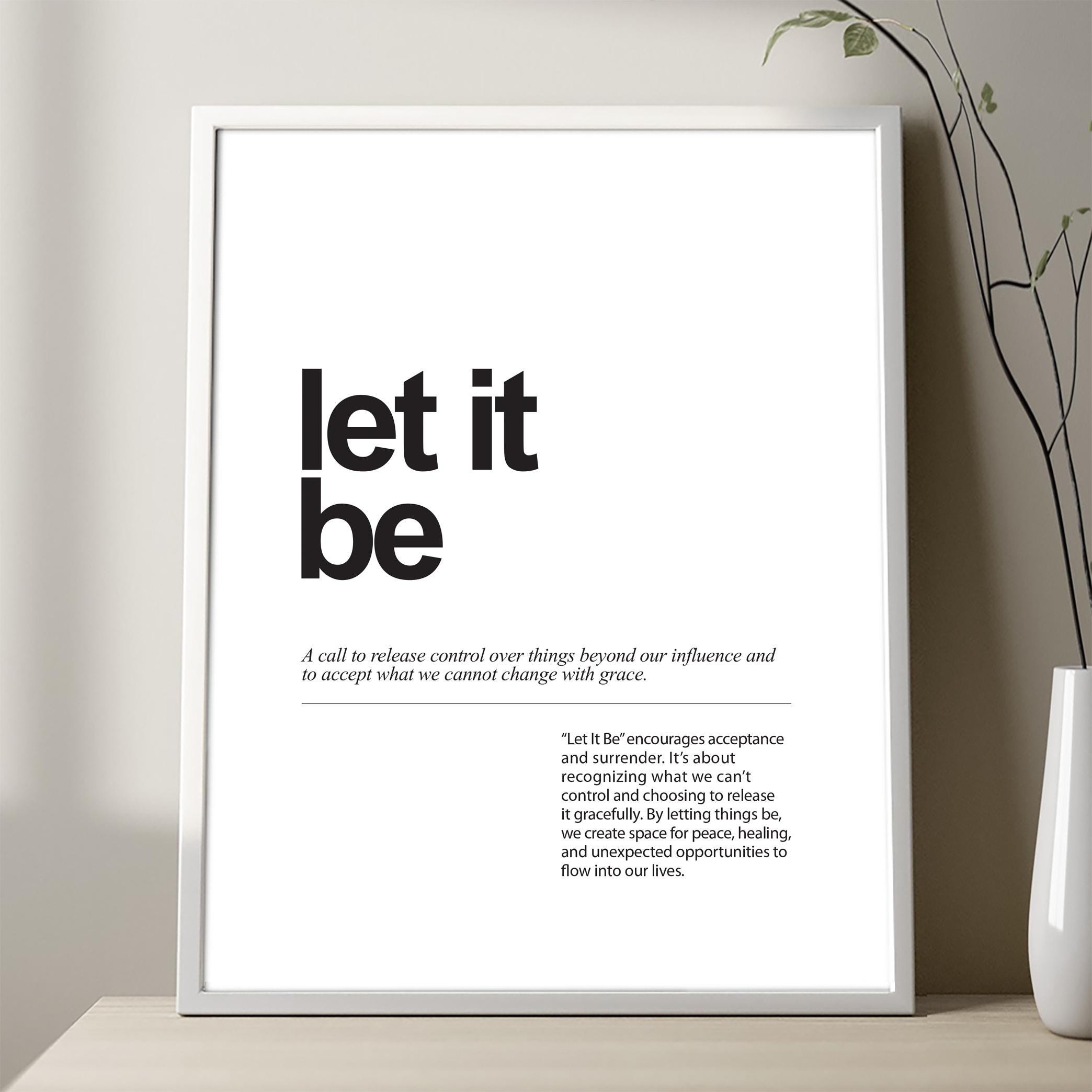 LET IT BE Definition Poster, Expression Let It Be Definition Print