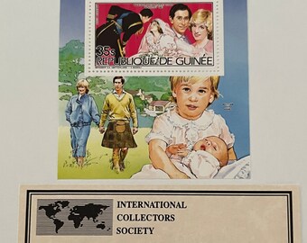 Limited Edition Princess Diana Prince Charles Royal Wedding Commemorative Stamp Sheet - Certificate of Authenticity - Issue Number 8751