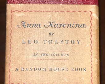 Leo Tolstoy ANNA KARENINA VOL 1 & 2  New York: Random House (1939)