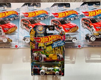 Hot Wheels Die Cast 2021 Hot Wheels Holiday Carbonator 2022 Happy Year Version - 5 Car Lot