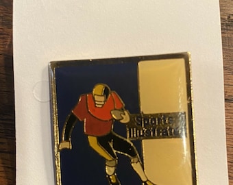 Vintage Sports Illustrated Football Lapel Pin Collectible Enameled Media Brooch NFL Pin