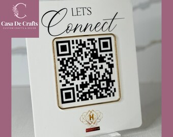 Personalized Business Social Media Sign, QR Code Sign, Instagram QR Code Sign