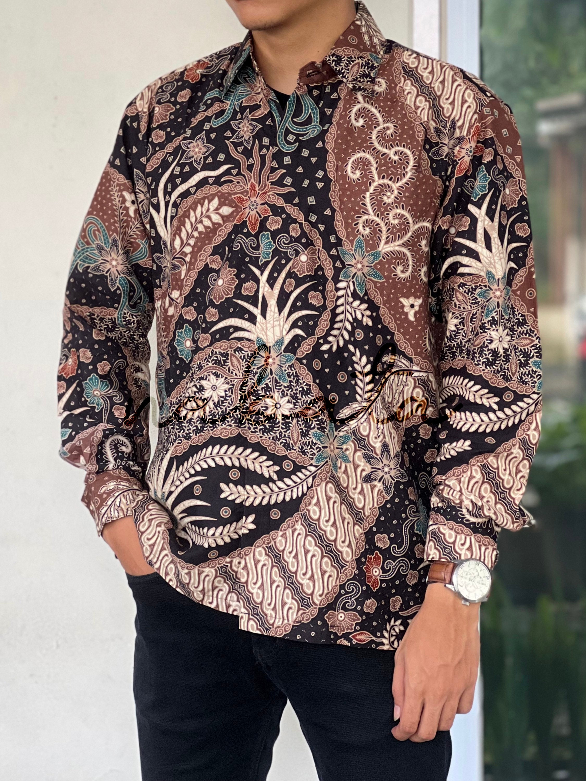Long sleeved batik formal shirt for men indonesian batik Etsy 日本