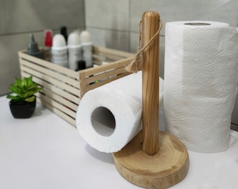Kitchen Roll Holder, Paper Towel Holder, Ashwood