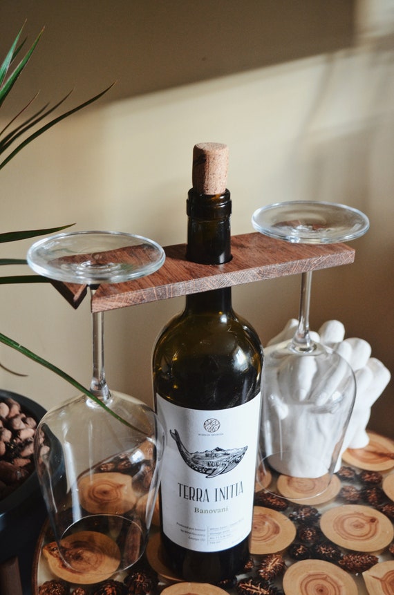Etsy wine online glass holder