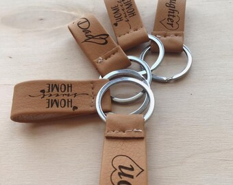 Personalized Keychain Set of 5, Engraved Keychin,