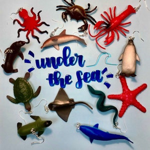 Marine Biology Earrings - Sea Animals