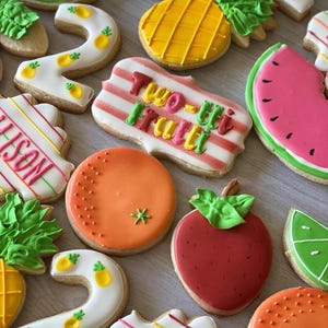 Twotti fruitti decorated sugar cookies, 1 dozen 2nd birthday cookies