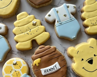 Winnie the Pooh baby boy /girl  Cookies, Vanilla Almond, One Dozen