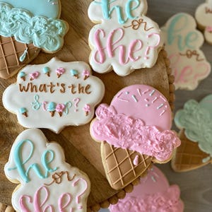 What’s the scoop gender reveal cookies