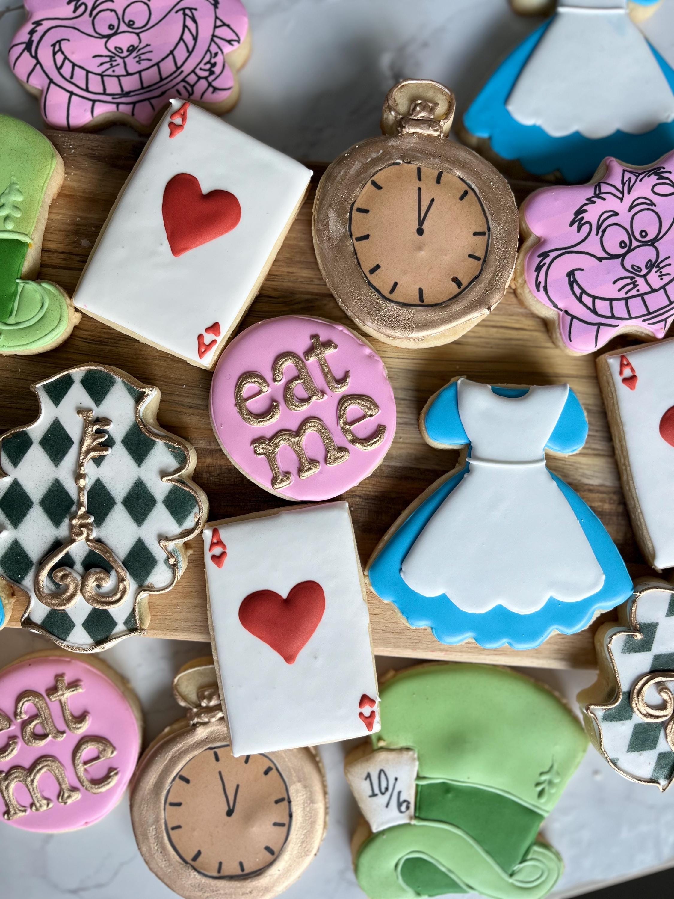Alice in Wonderland Sugar Cookies – Custom Decorated Cookies for