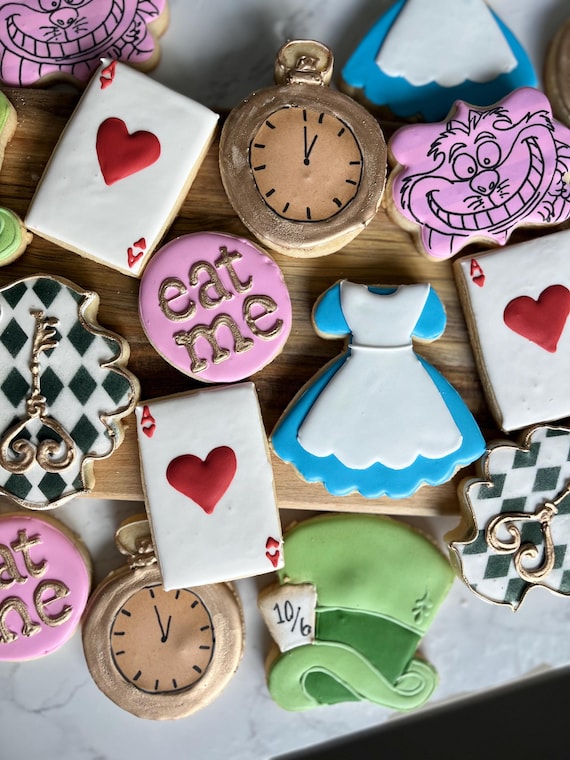 Alice in Wonderland Sugar Cookies – Custom Decorated Cookies for