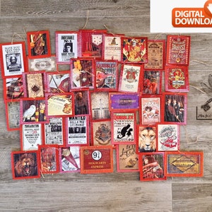 HP Printable Mini Posters Prop Replica Ornaments Christmas