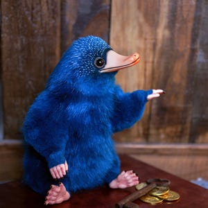 Turquoise Platypus Art doll, Magical Gift , fantastic animals, unique birthday Gift