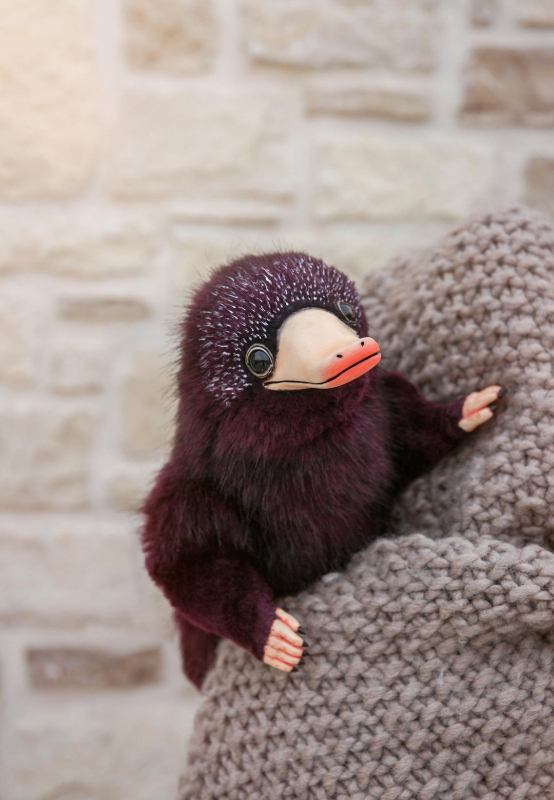 Ruby Creature Art Plush Doll Dark Ruby Creature IN STOCK, Fully Possible Art Doll ...