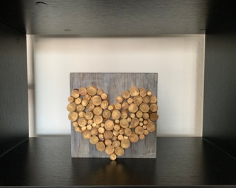 3-D Rustic Wooden Heart Wall Decor