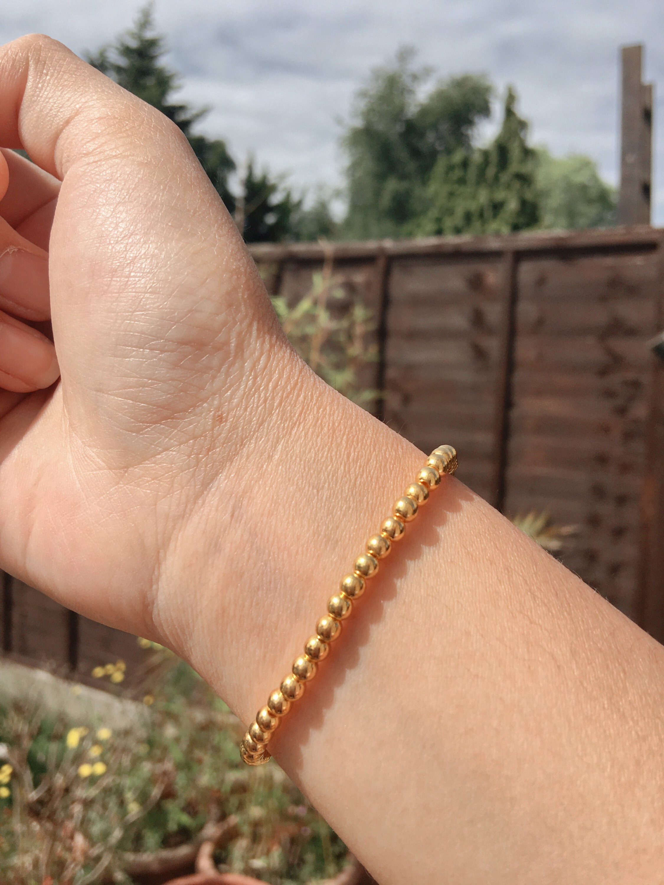 Gold beaded bracelet 15cm length popular preppy jewellery Etsy