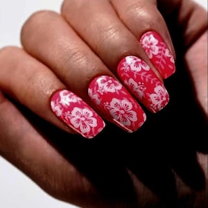 Hawaii Glitter Halbgehärtete Gel Nail Wraps / Nagelstreifen / Nagelsticker