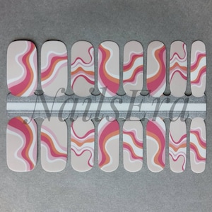 Matte Pink Dunes Nail Wraps / Nail  Strips / Nail Stickers