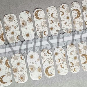Celestial Gold Overlay Nail Wraps / Nail Polish Strips