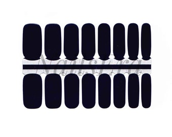 Navy Blue Solid Nail Wraps / Nail  Strips / Nail Stickers