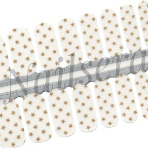 Golden Stars Nail Wraps, Nail Strips,  Nail Stickers clear