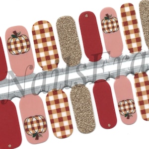 Pumpkin Patch Nail Wraps: Easy Application Nail Polish Strips