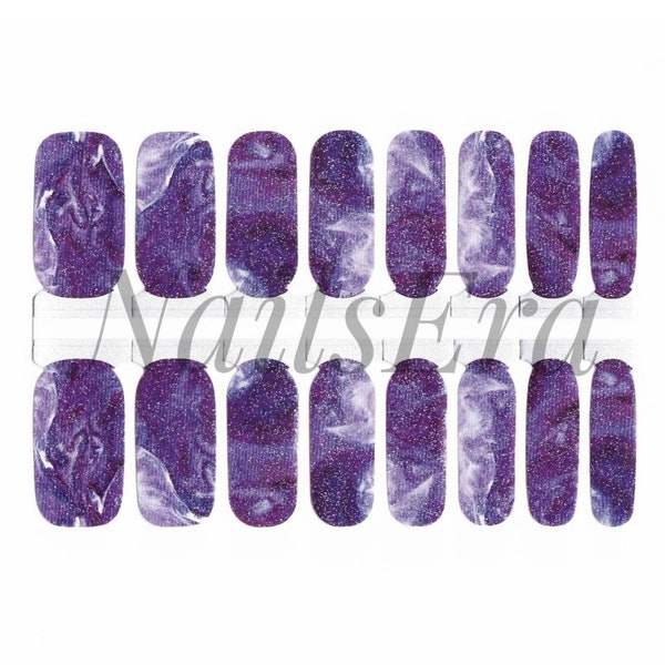 Blue Violet Nail Wraps / Nail  Strips / Nail Stickers