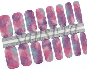 Watercolor Nail Wraps: Easy Application Nail Polish Strips