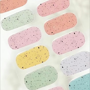 Gesprenkelte Ei Semi-ausgehärtete Gel Nail Wraps / Nagelstreifen / Nagelaufkleber