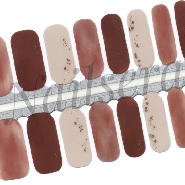 Caramel Nail Polish Wraps: Easy Nail Art Stickers