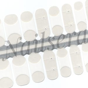 White Bow (transparent) Nail Wraps, Nail Strips,  Nail Stickers