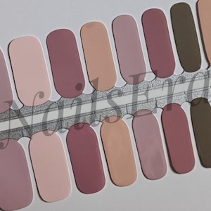 Shades of Pink Nail Wraps Nail Stickers Nail Polish Strips