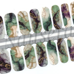 Stone Marble Nail Wraps: Easy Application Nail Polish Strips