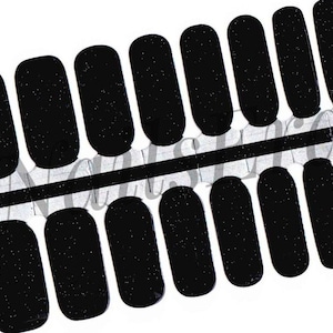 Darkest Blue Black Nail Wraps / Nail Stickers